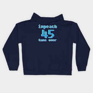 Impeach 45 Game Over Arcade Game Style Kids Hoodie